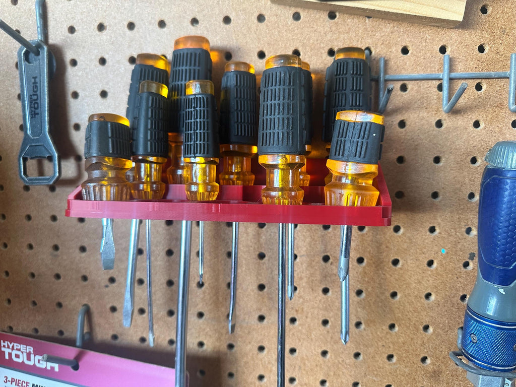 3d Printed Screwdriver Holder for Pegboard