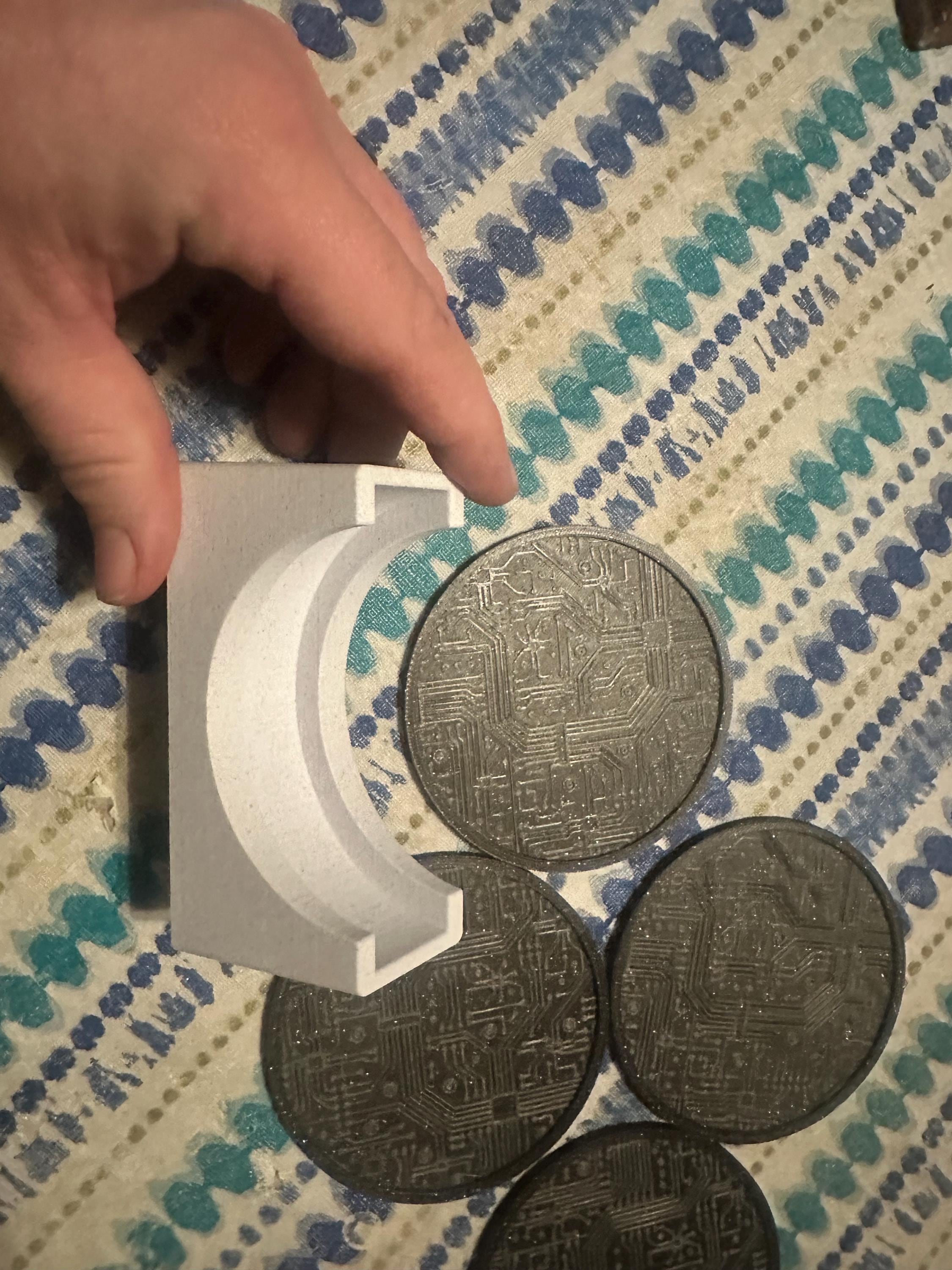 Circuit Board Coasters with Holder