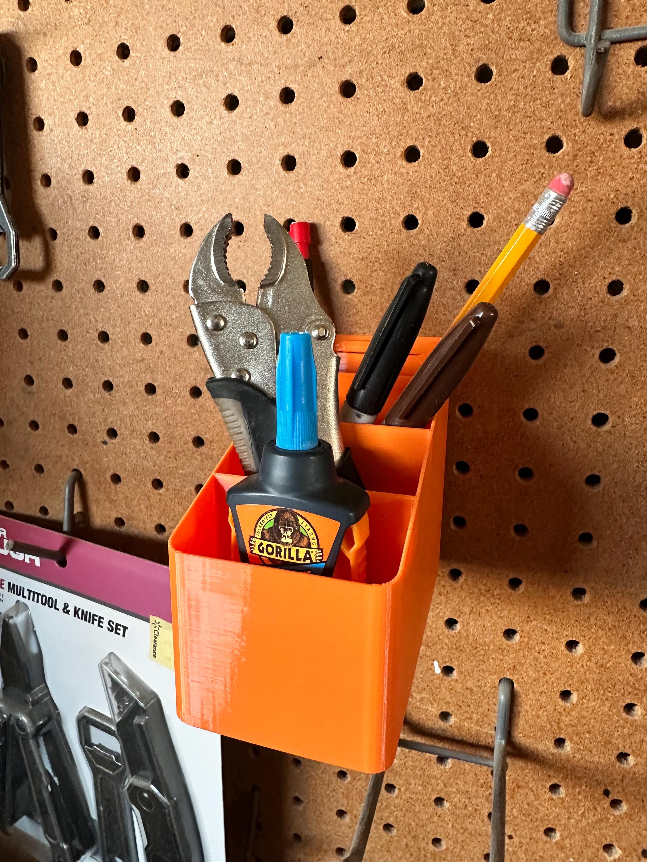 3d Printed Small Tool/Pencil Caddy for Pegboard