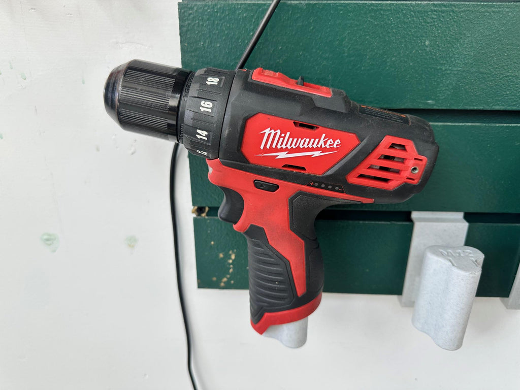 3D Printed Milwaukee M12 Slatwall Tool Holder