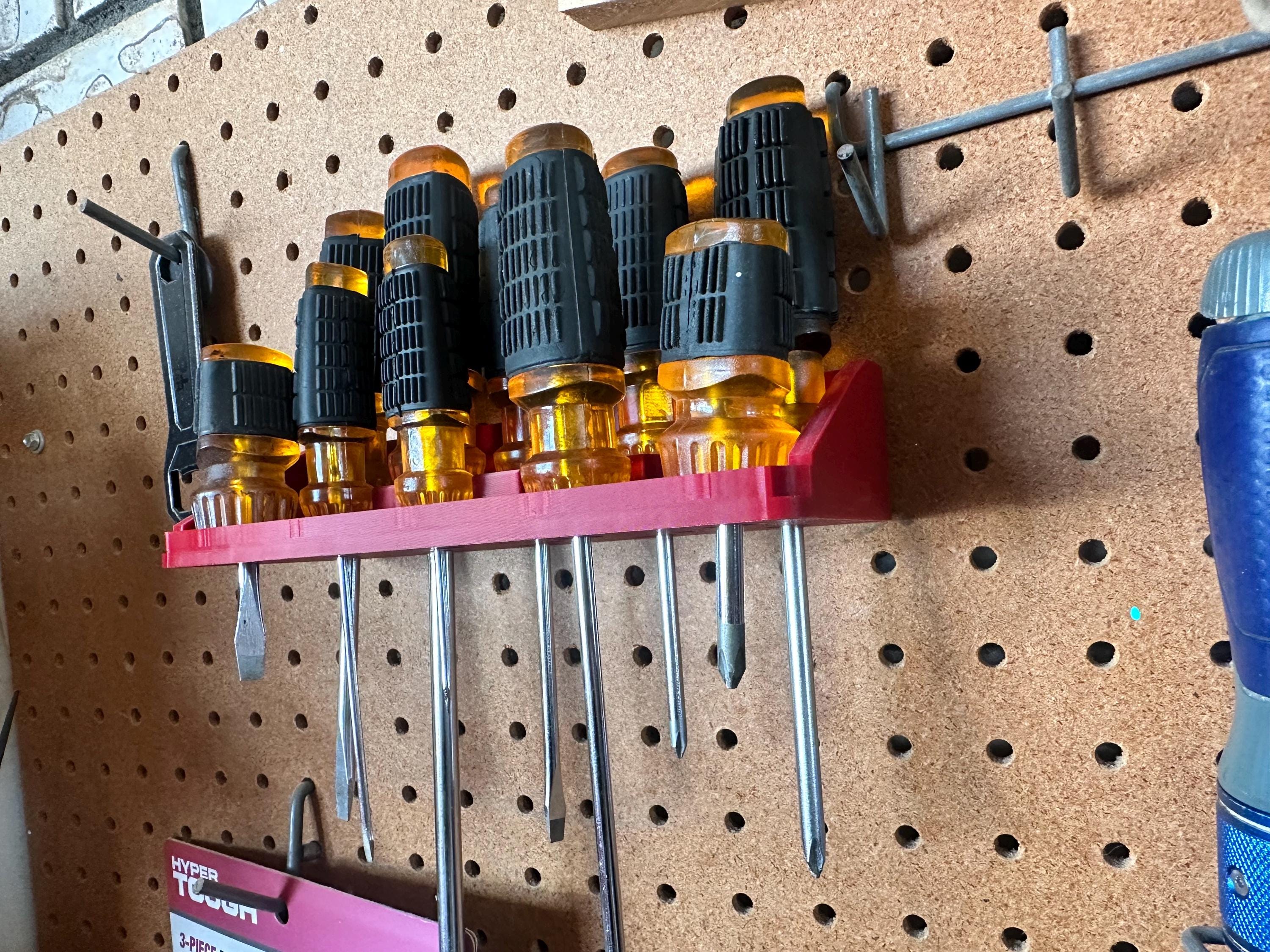 3d Printed Screwdriver Holder for Pegboard