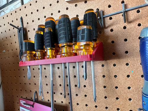 3d Printed Screwdriver Holder for Pegboard