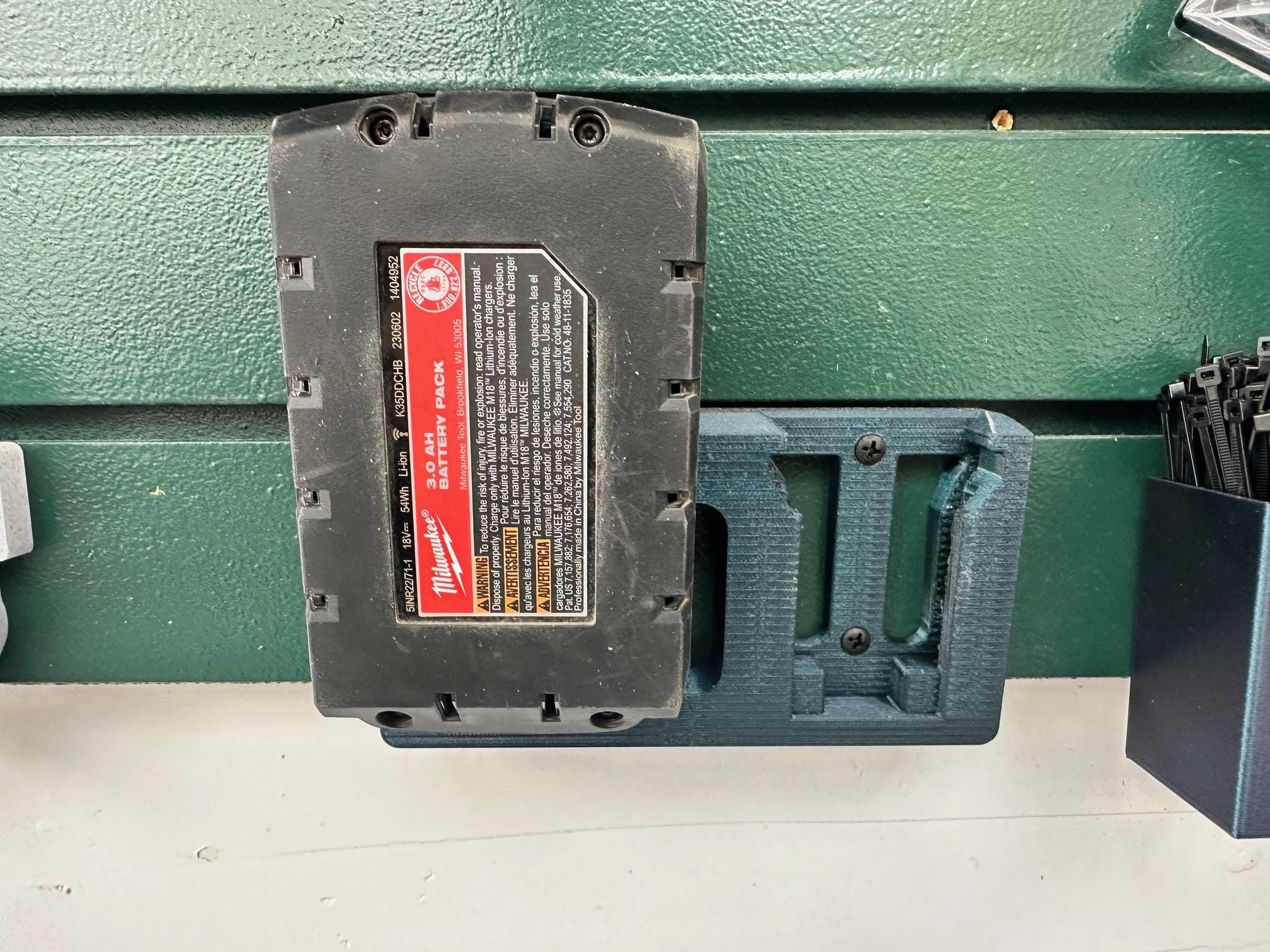 Milwaukee M18 Wall Mounted Battery Holder