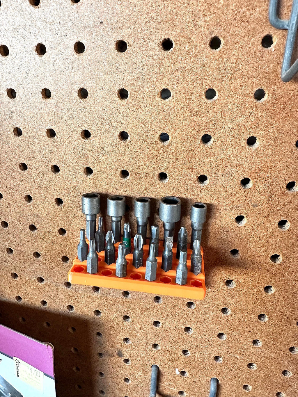 3d Printed Hex Bit Holder for Pegboard