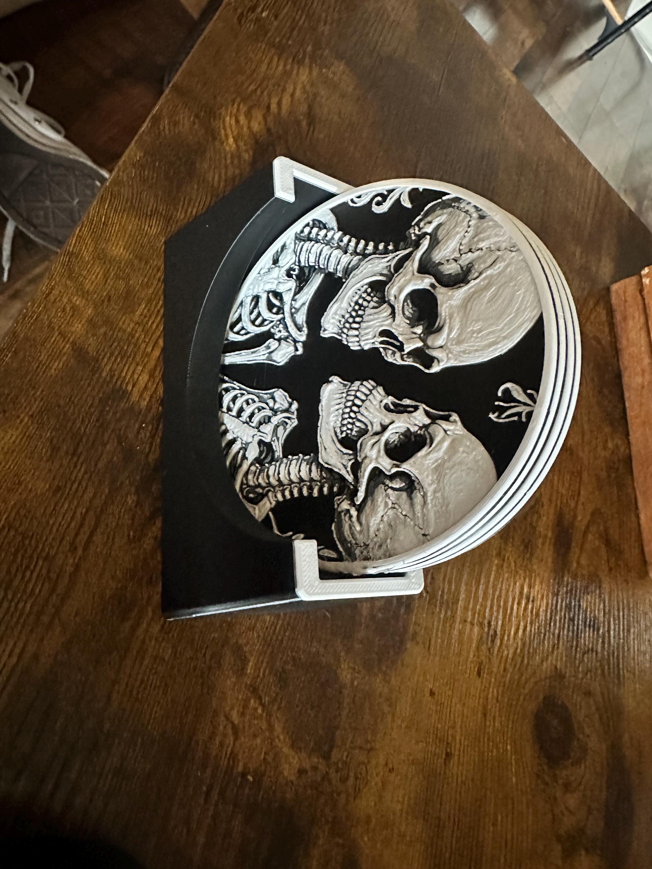 Skeleton Coasters with Holder