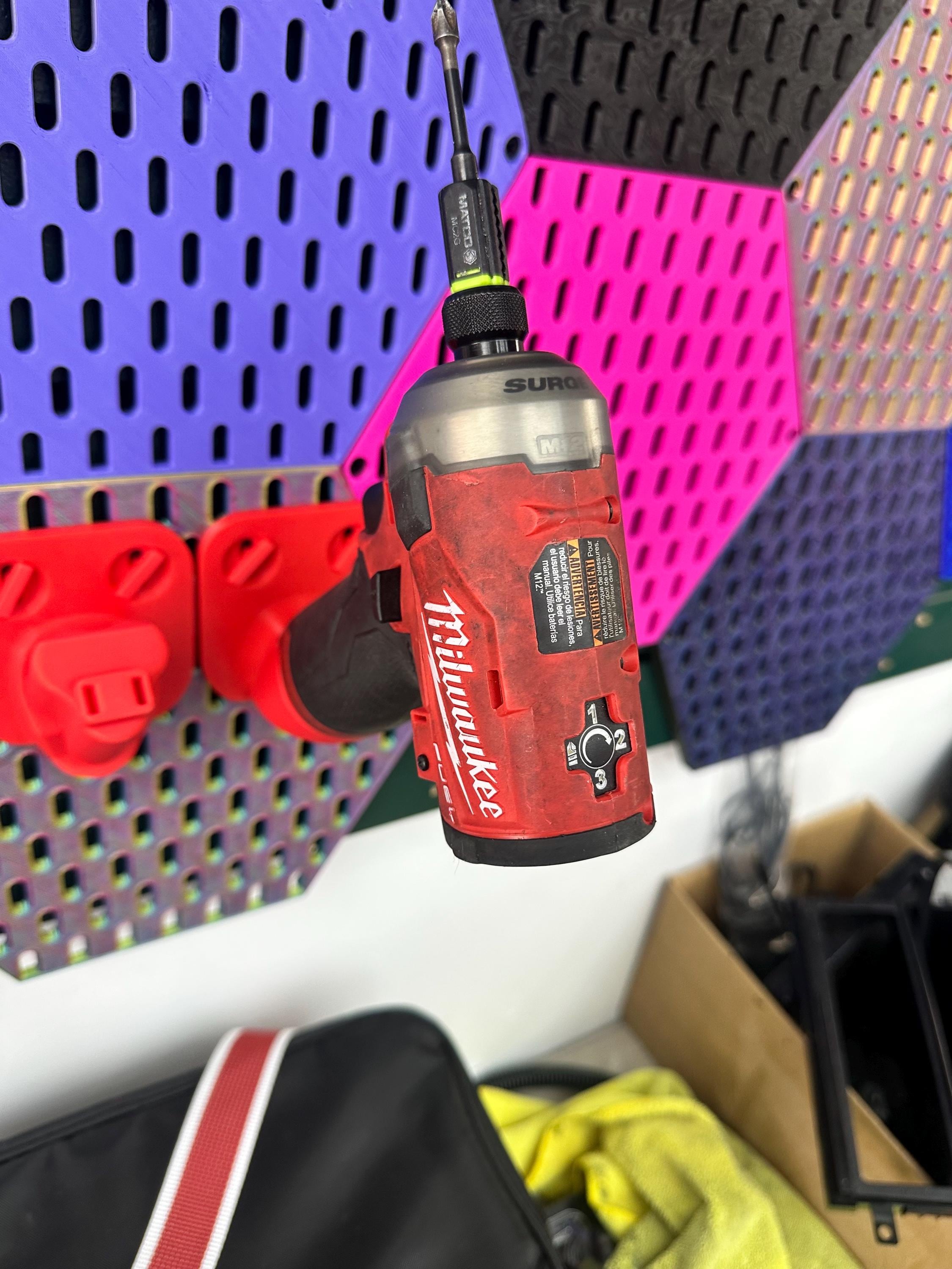 Milwaukee M12 tool holder for IKEA Skadis